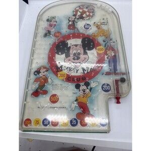 Vintage Disney Mickey Mouse Club Pinball Game Wolverine Toy Ball Game